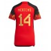 Cheap Belgium Dries Mertens #14 Home Football Shirt Women World Cup 2022 Short Sleeve